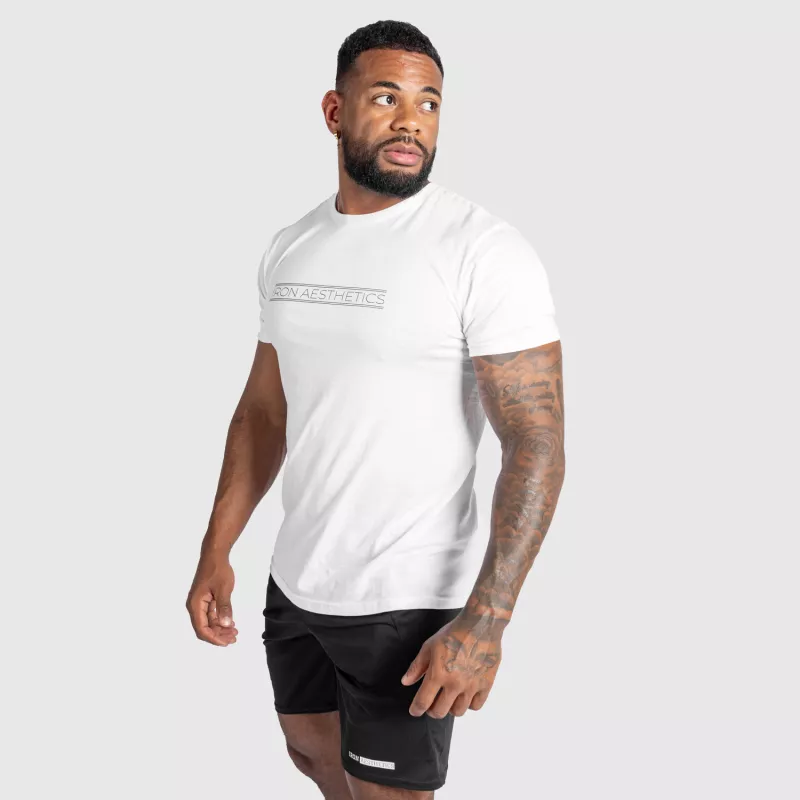 Férfi fitness póló Iron Aesthetics Glam, fehér-2