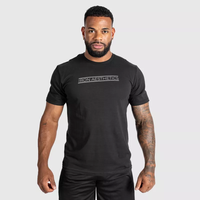 Férfi fitness póló Iron Aesthetics Glam, fekete-1