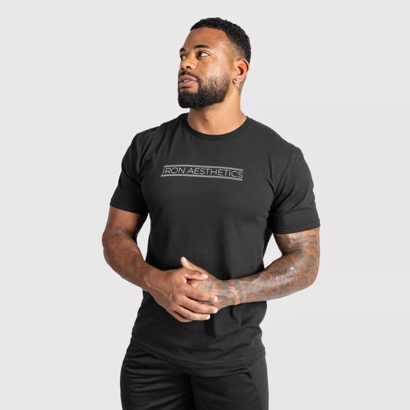 Férfi fitness póló Iron Aesthetics Glam, fekete-3
