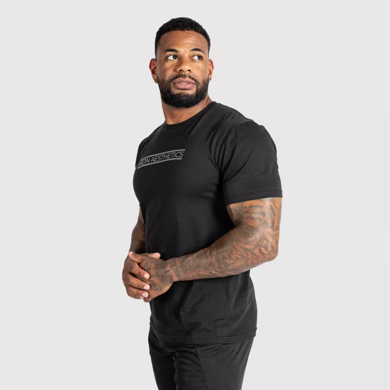 Férfi fitness póló Iron Aesthetics Glam, fekete-4