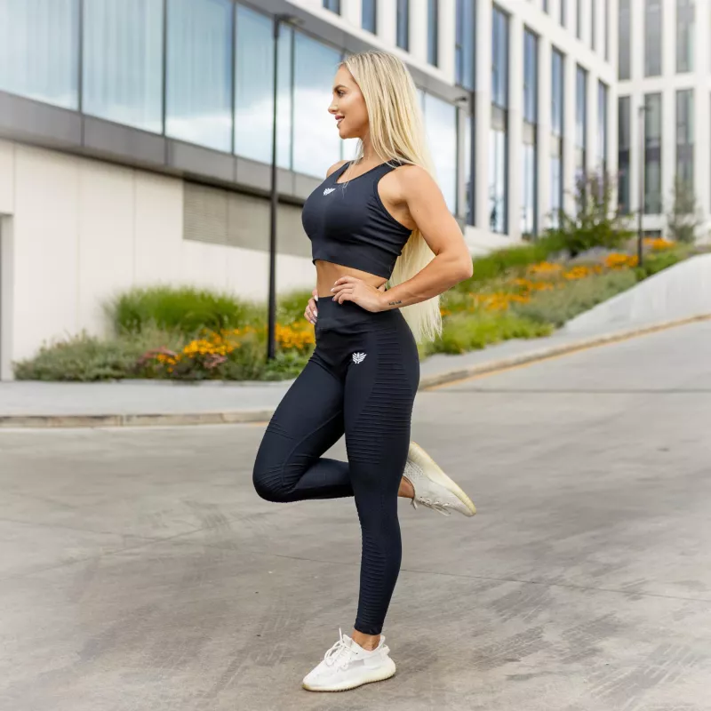 Varrás nélküli leggings Iron Aesthetics Dynamic, fekete-2