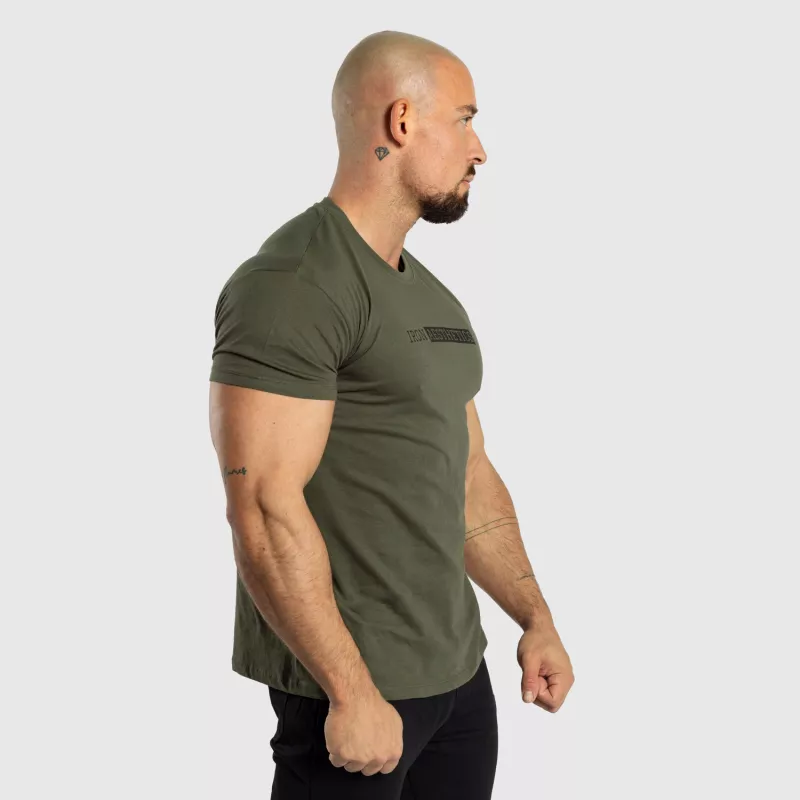 Férfi fitness póló Iron Aesthetics Gym, katonazöld-3