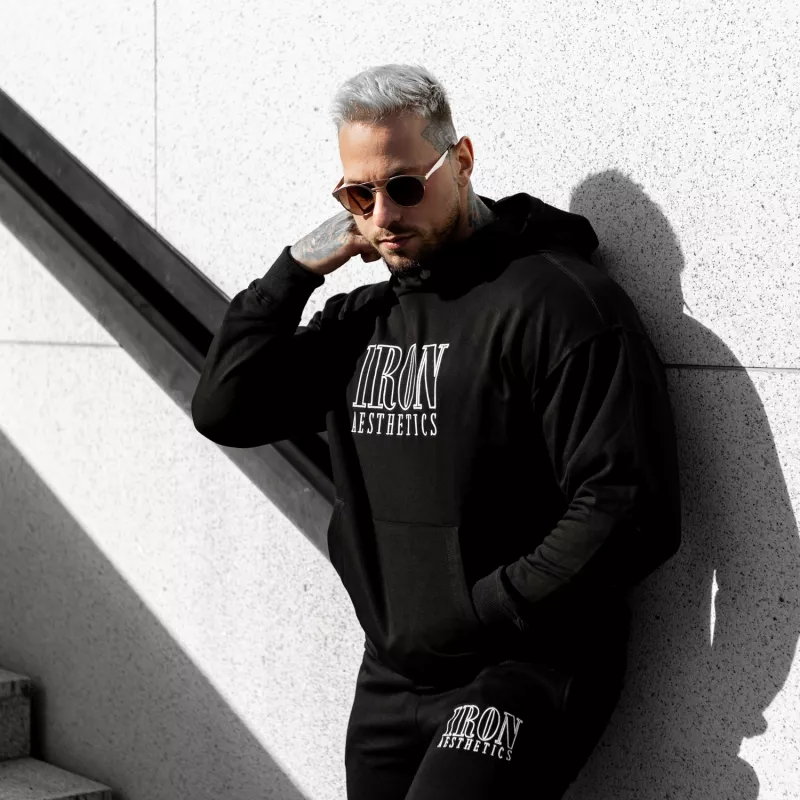 Férfi pulóver Iron Aesthetics Swaggie, fekete-1